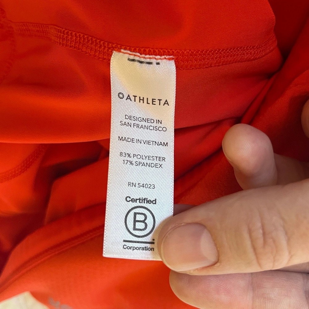 Athleta Action Skort Orange Red Dobby Vermillion Active Tennis Golf Women's M - Picture 8 of 11